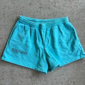 Pangaia blue sweat shorts